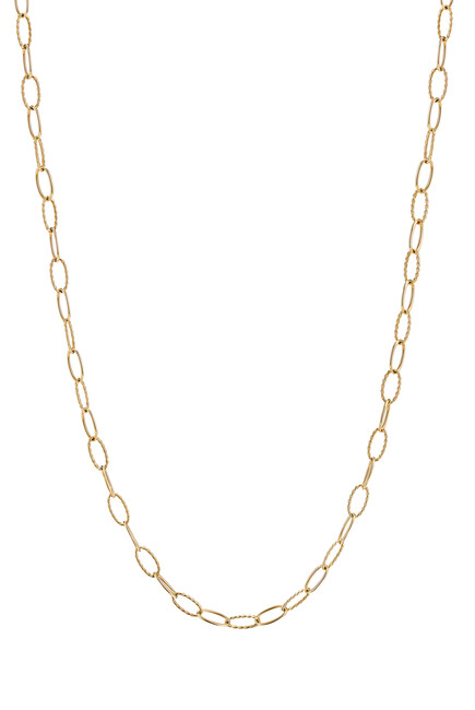 Stax Elongated Oval Link Necklace